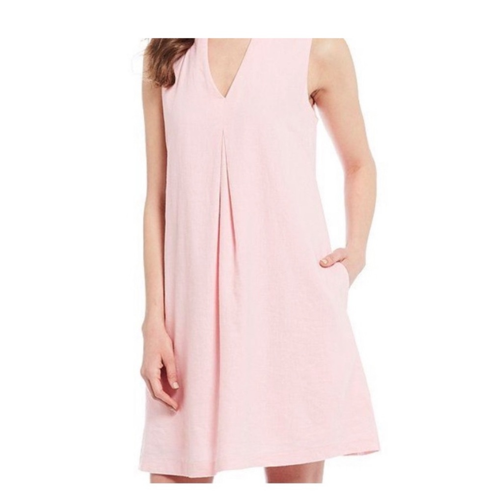 Tommy Bahama Tommy Daphnie Linen Blend Shift Dress with pockets